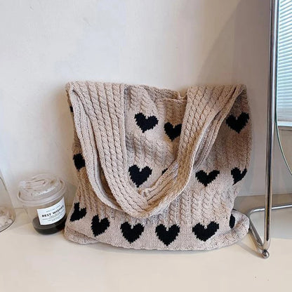 Heart Knitted Bag