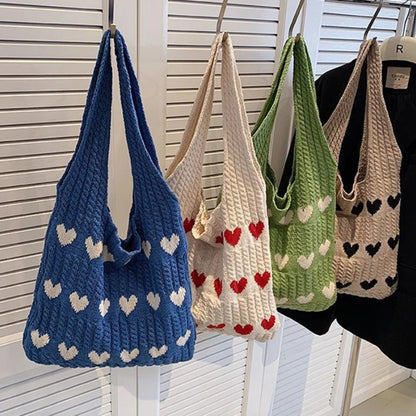 Heart Knitted Bag